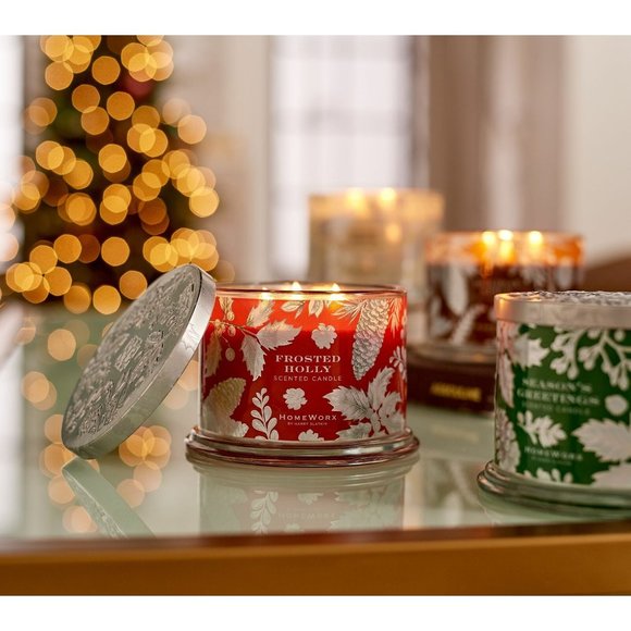 HomeWorx 14oz Holiday Candles Season's Greetings - Picture 3 of 3